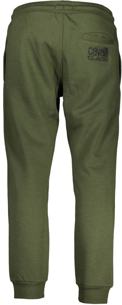 Cavalli Class Verde Polyester Men Sweatpant Groen