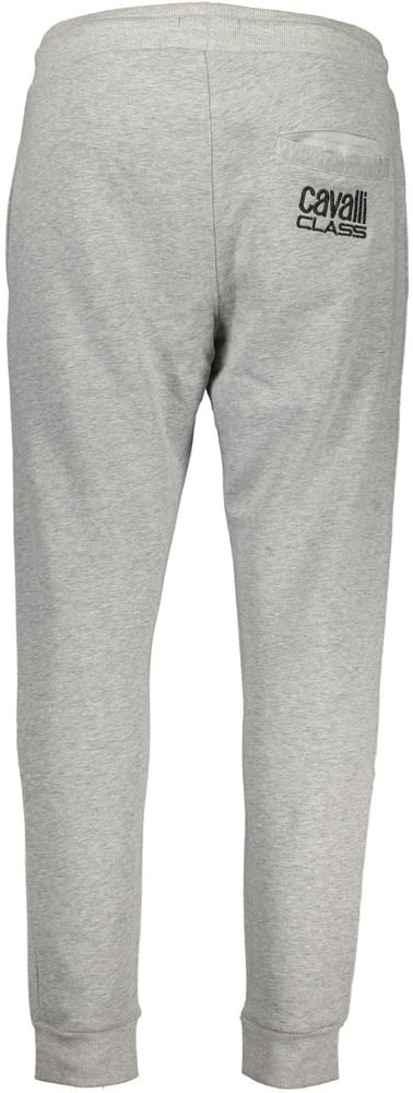 Cavalli Class Grigio Polyester Men's Sweatpant Grijs