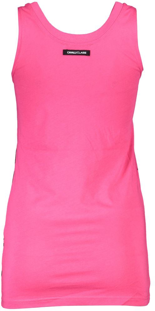 Cavalli Class Rosa Cotton Woman Tank Top Roze