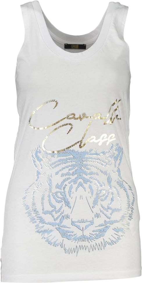 Cavalli Class White Cotton Women Tank Top Wit
