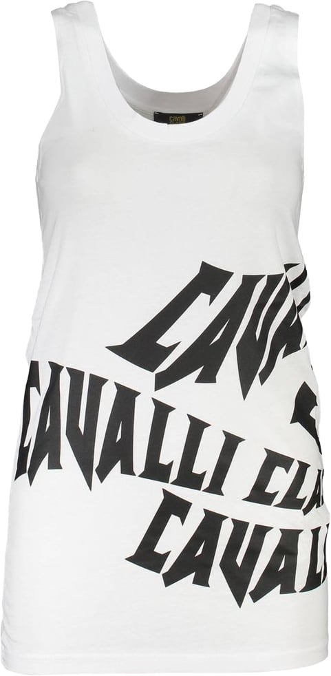 Cavalli Class White Cotton Women Tank Top Wit