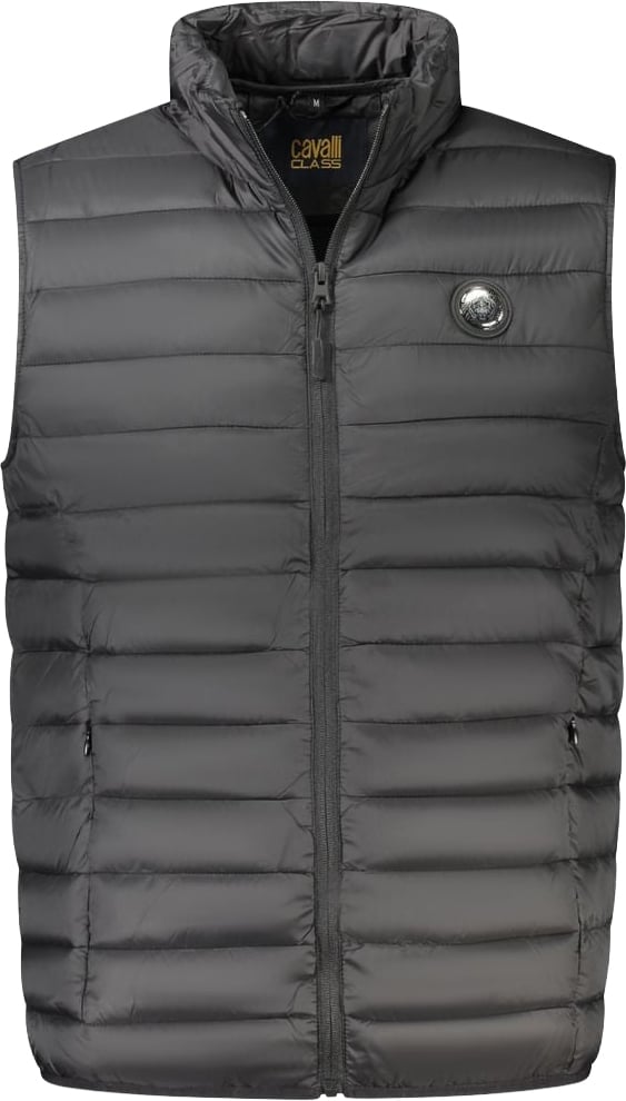 Cavalli Class Nero Polyester Mens Jacket Zwart