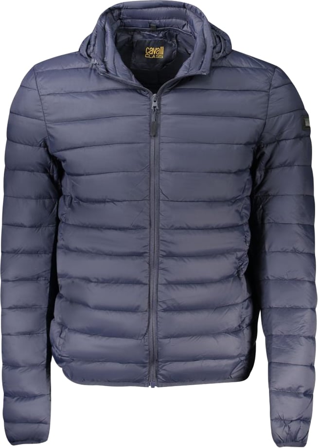 Cavalli Class Blu Polyester Men Jacket Blauw