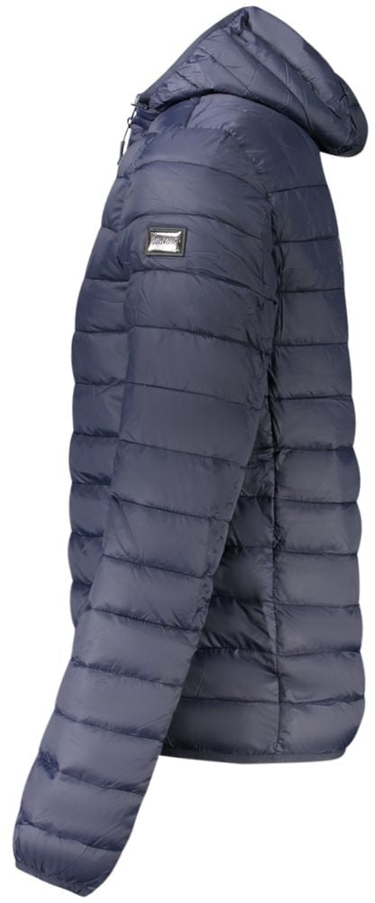 Cavalli Class Blu Polyester Men Jacket Blauw