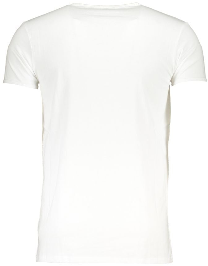 Cavalli Class Bianco Cotton Men T-Shirt Wit