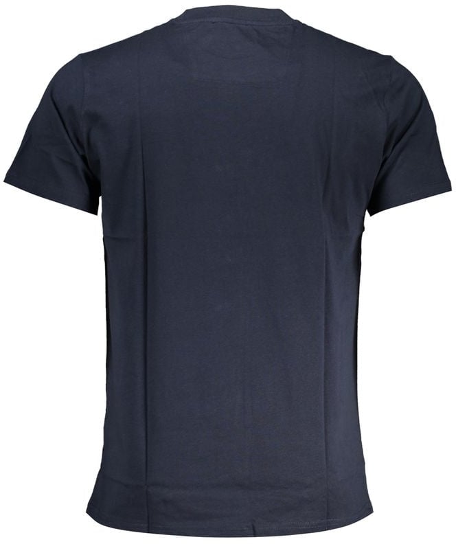 Cavalli Class Blu Cotton Men T-Shirt Blauw