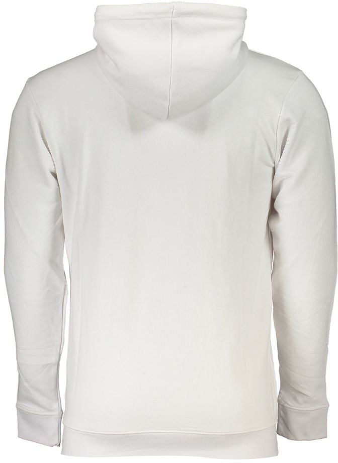 Cavalli Class White Cotton Men Sweater Blauw