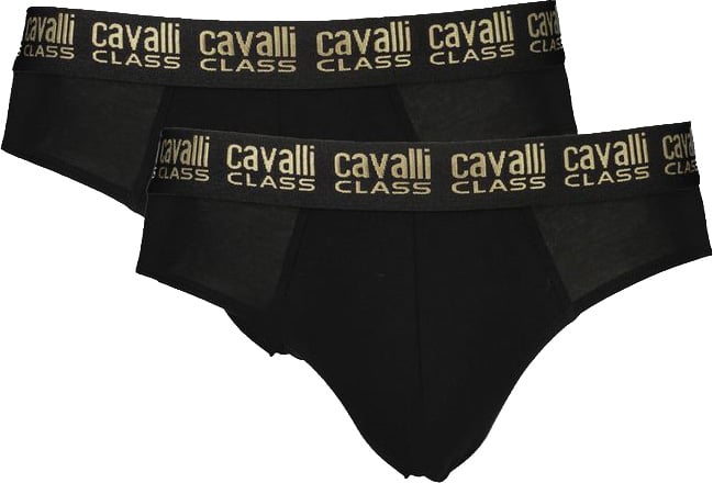Cavalli Class Black Cotton Men Underwear Zwart