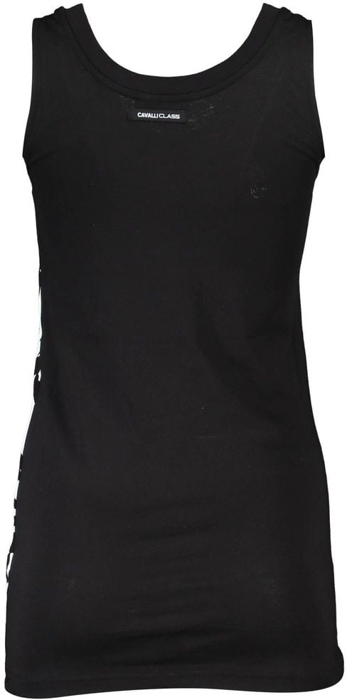 Cavalli Class Black Cotton Women Tank Top Zwart