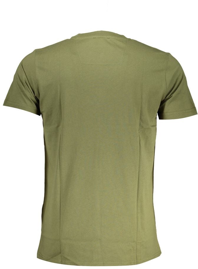 Cavalli Class Verde Cotton Men T-Shirt Beige