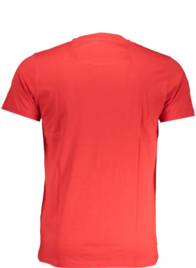 Cavalli Class Rosso Cotton Men T-Shirt Rood