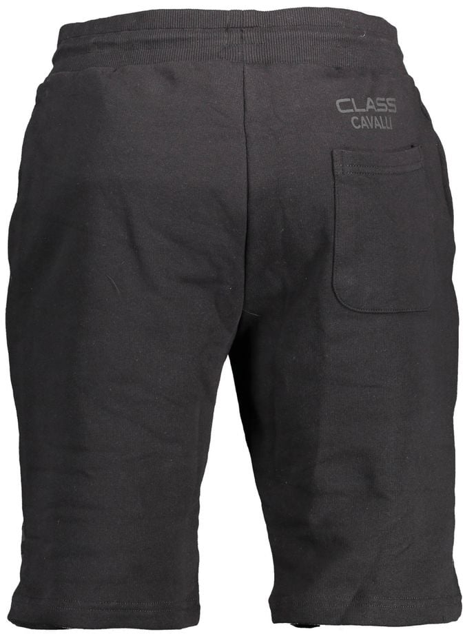 Cavalli Class Black Cotton Men's Sweatpant Zwart