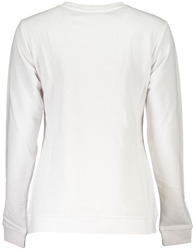 Cavalli Class White Cotton Sweater Zwart