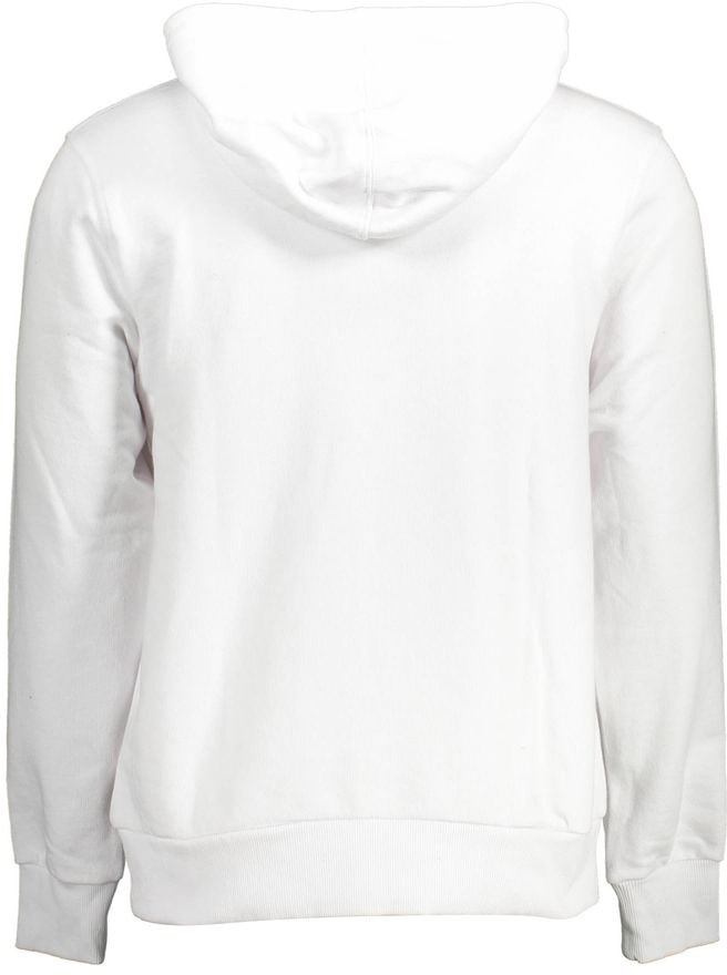 Cavalli Class White Cotton Men Sweatshirt Wit