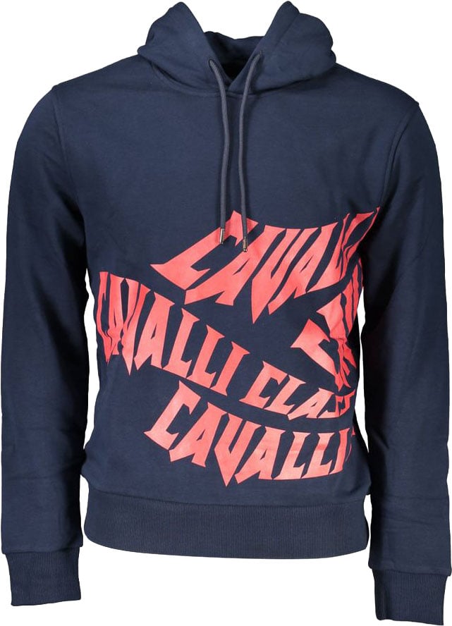 Cavalli Class Blue Cotton Men's Sweatshirt Blauw