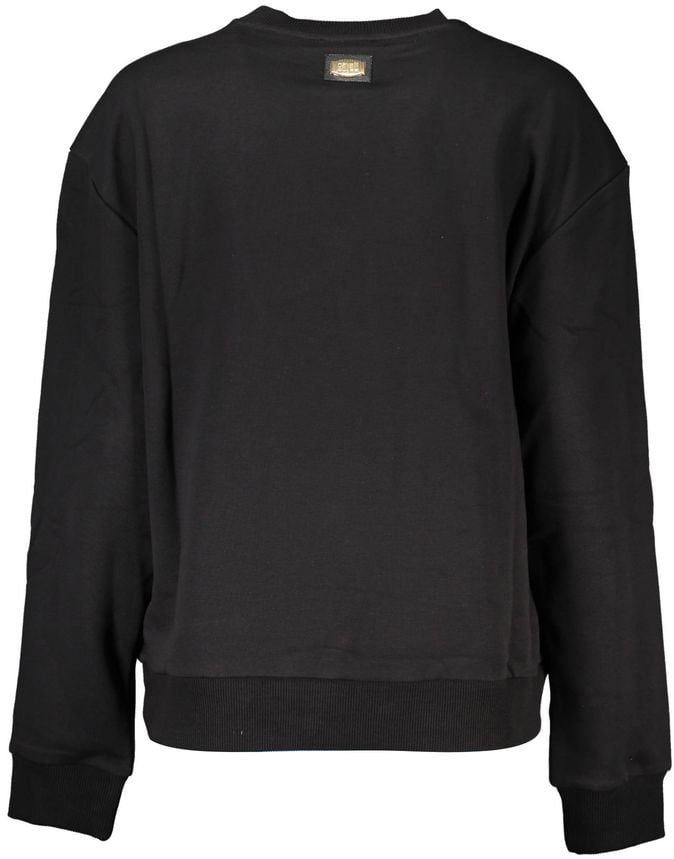 Cavalli Class Black Cotton Women Sweater Zwart