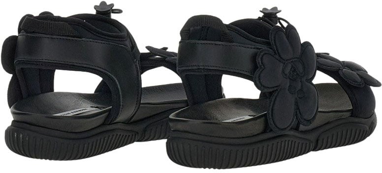 Cecilie Bahnsen Cilla Neoprene Leather Sandals Zwart