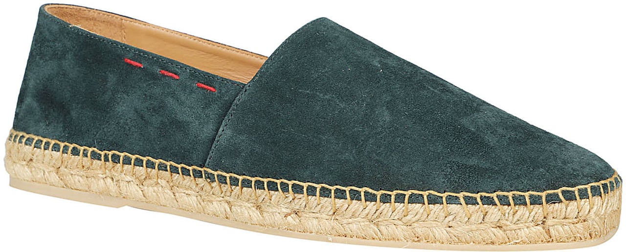 Kiton A048 Espadrilles Green Groen