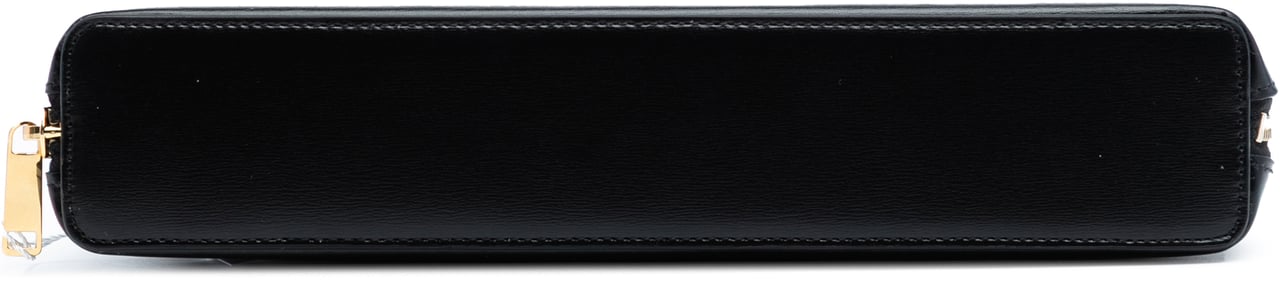 Celine Shiny Calfskin Triomphe Pouch Zwart