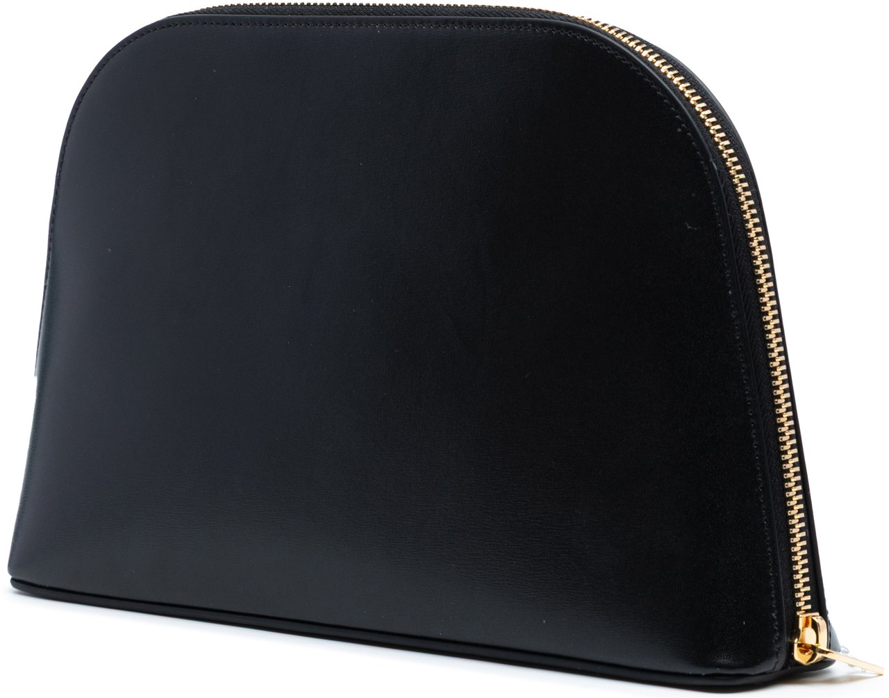 Celine Shiny Calfskin Triomphe Pouch Zwart