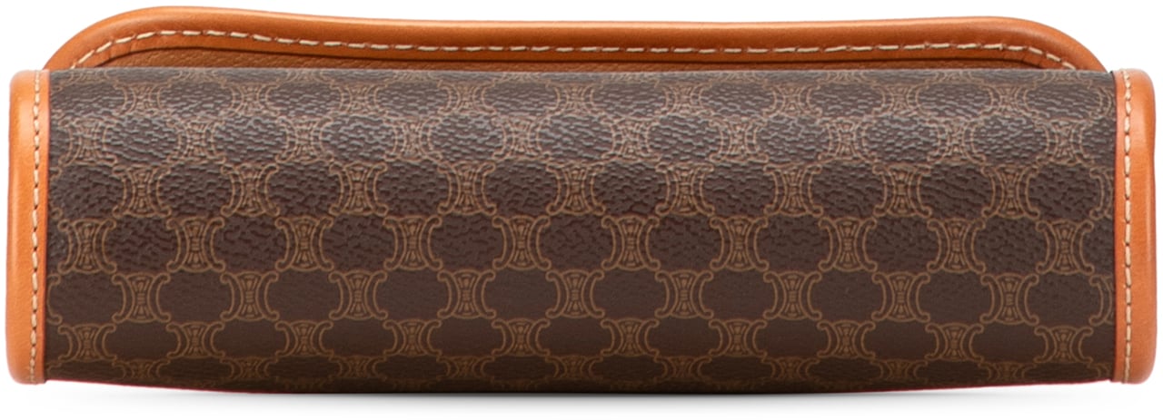 Celine Macadam Coated Canvas Clutch Bruin