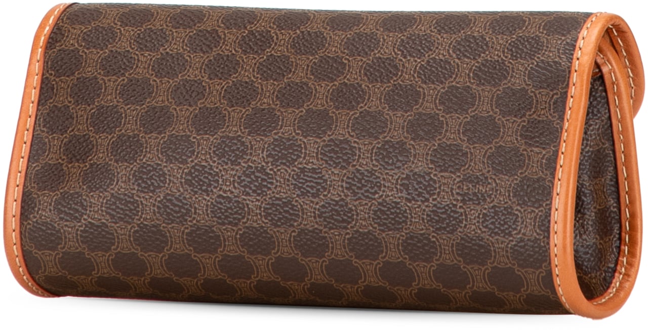 Celine Macadam Coated Canvas Clutch Bruin
