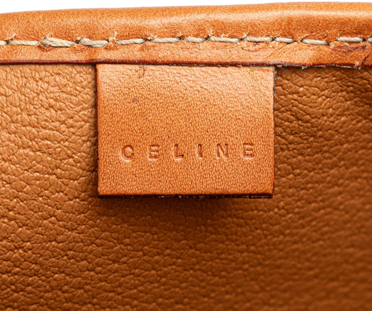 Celine Macadam Coated Canvas Clutch Bruin