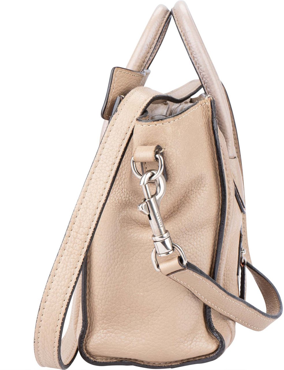 Celine Celine Leather Luggage Handbag Beige