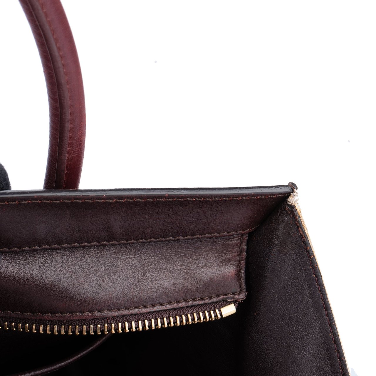 Celine Celine Tricolor Burgundy Cotton Luggage Tag Divers