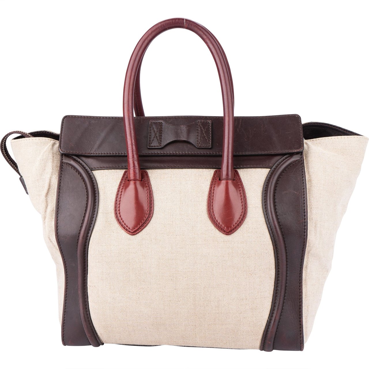 Celine Celine Tricolor Burgundy Cotton Luggage Tag Divers