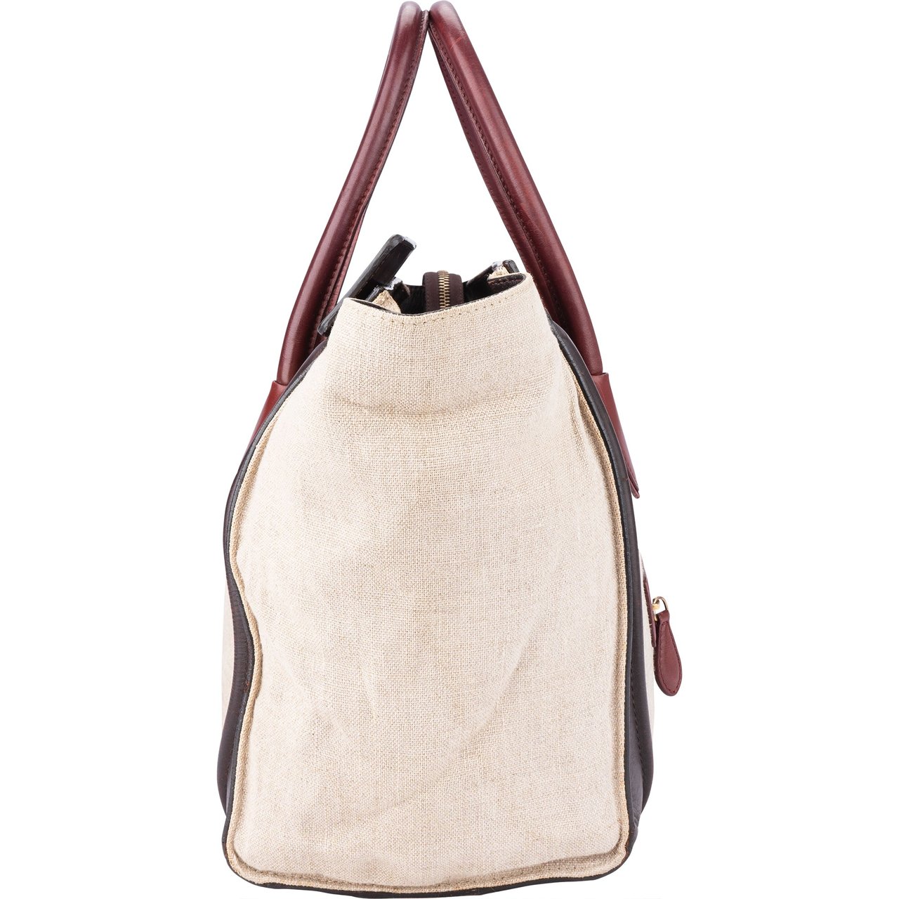Celine Celine Tricolor Burgundy Cotton Luggage Tag Divers