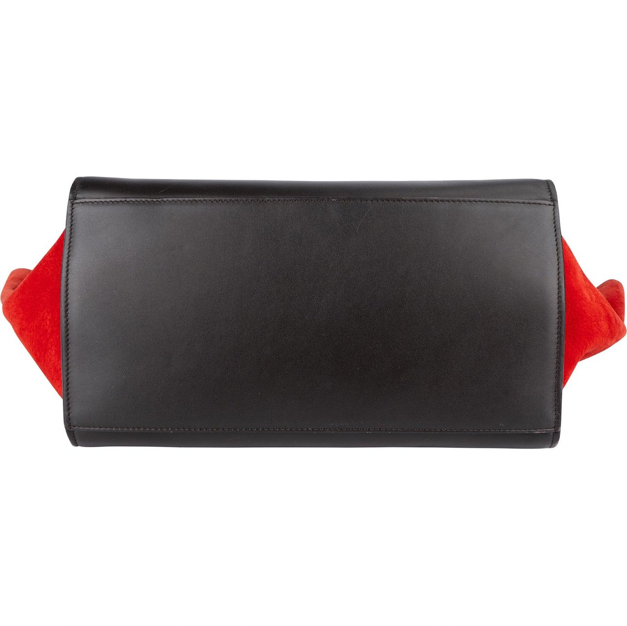 Celine Céline Suede Leather Trapeze Handbag Tricolor Divers