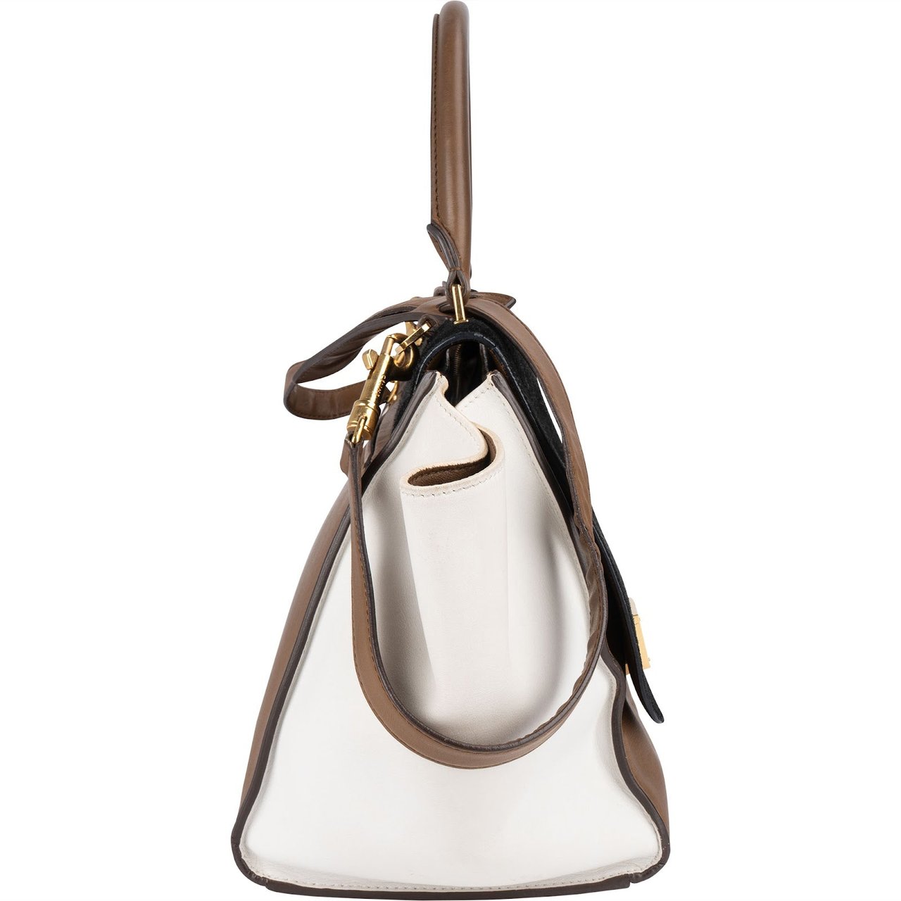 Celine Céline Suede Leather Trapeze Handbag Zwart