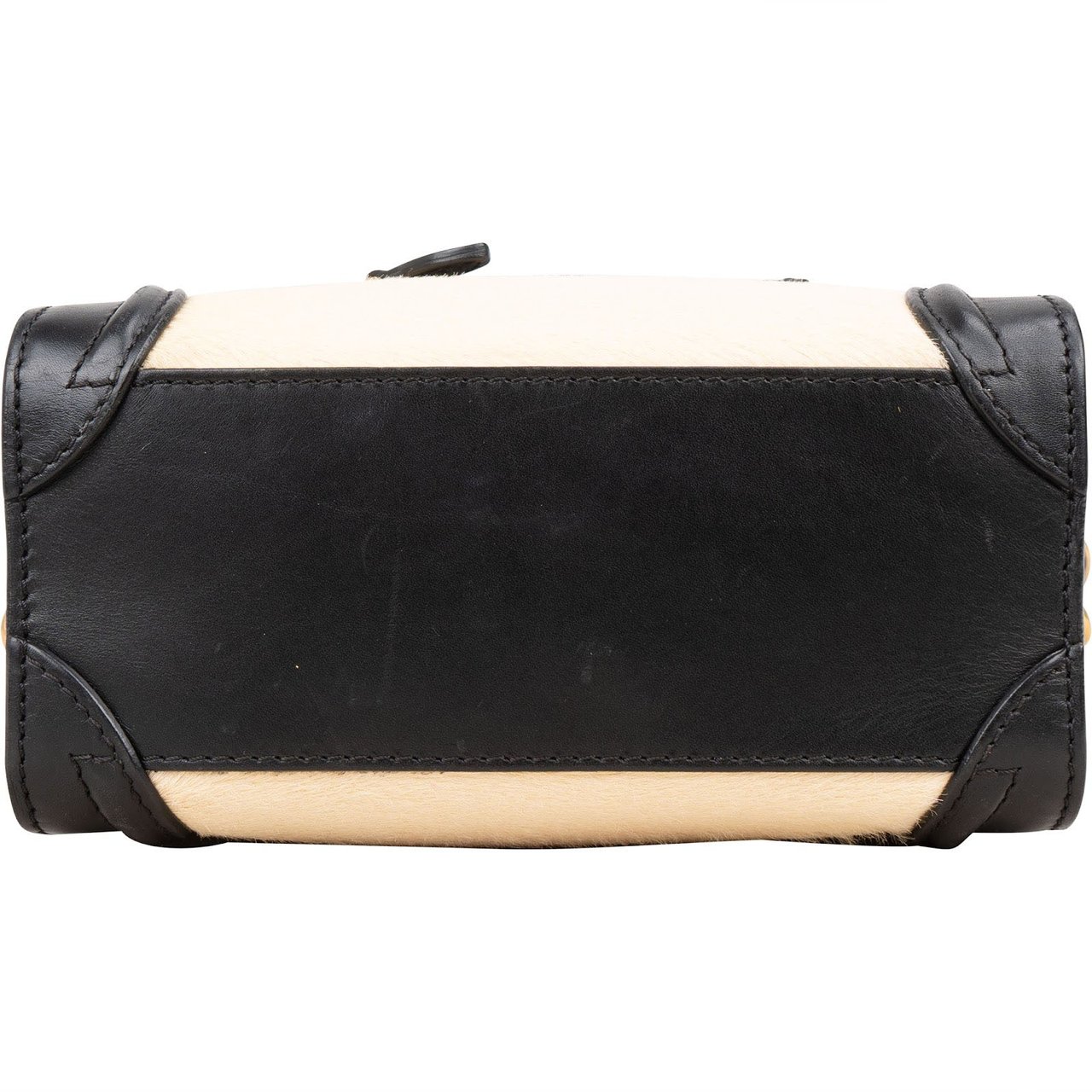 Celine Céline Calf Hair Luggage Handbag Zwart