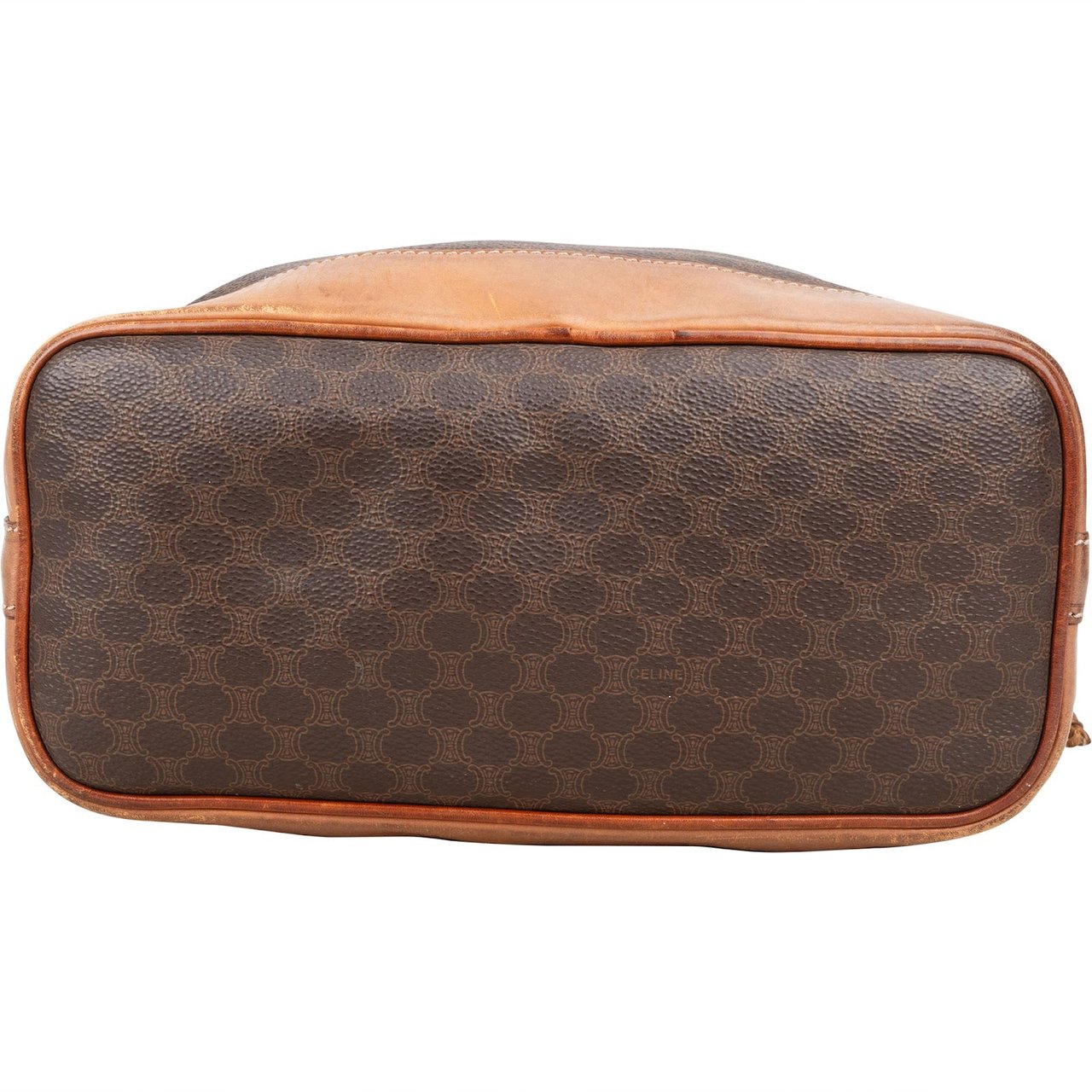 Celine Celine Macadam Monogram Drawstring Bucket Shoulder Bag Bruin