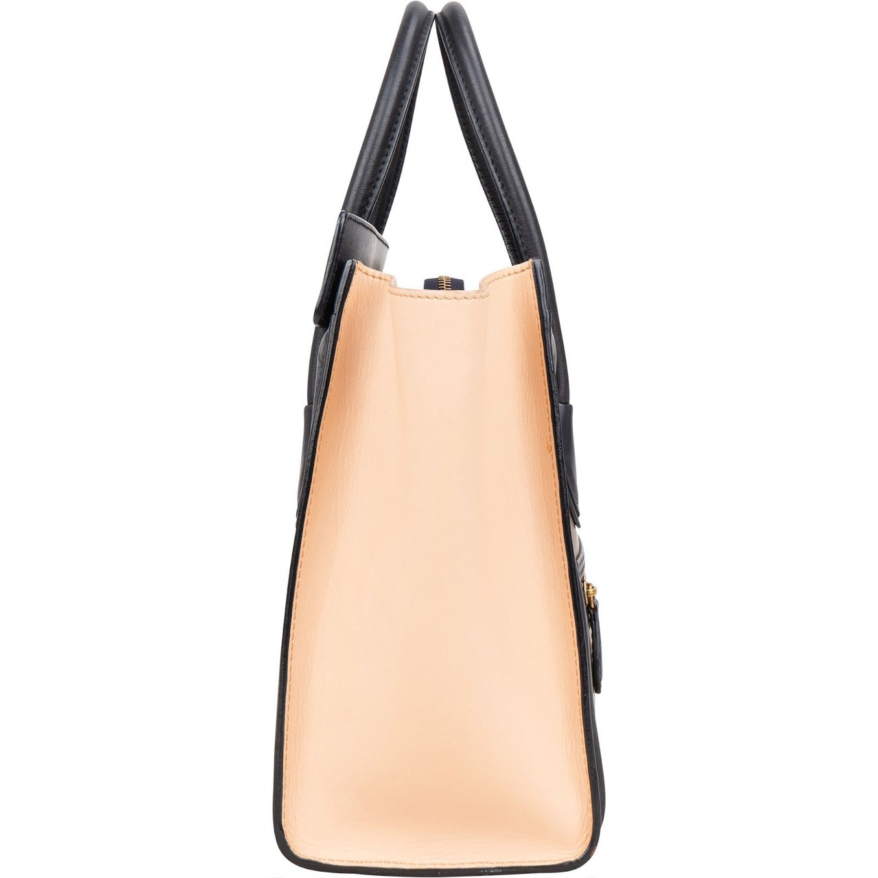 Celine Céline Tricolor Leather Luggage Handbag Zwart