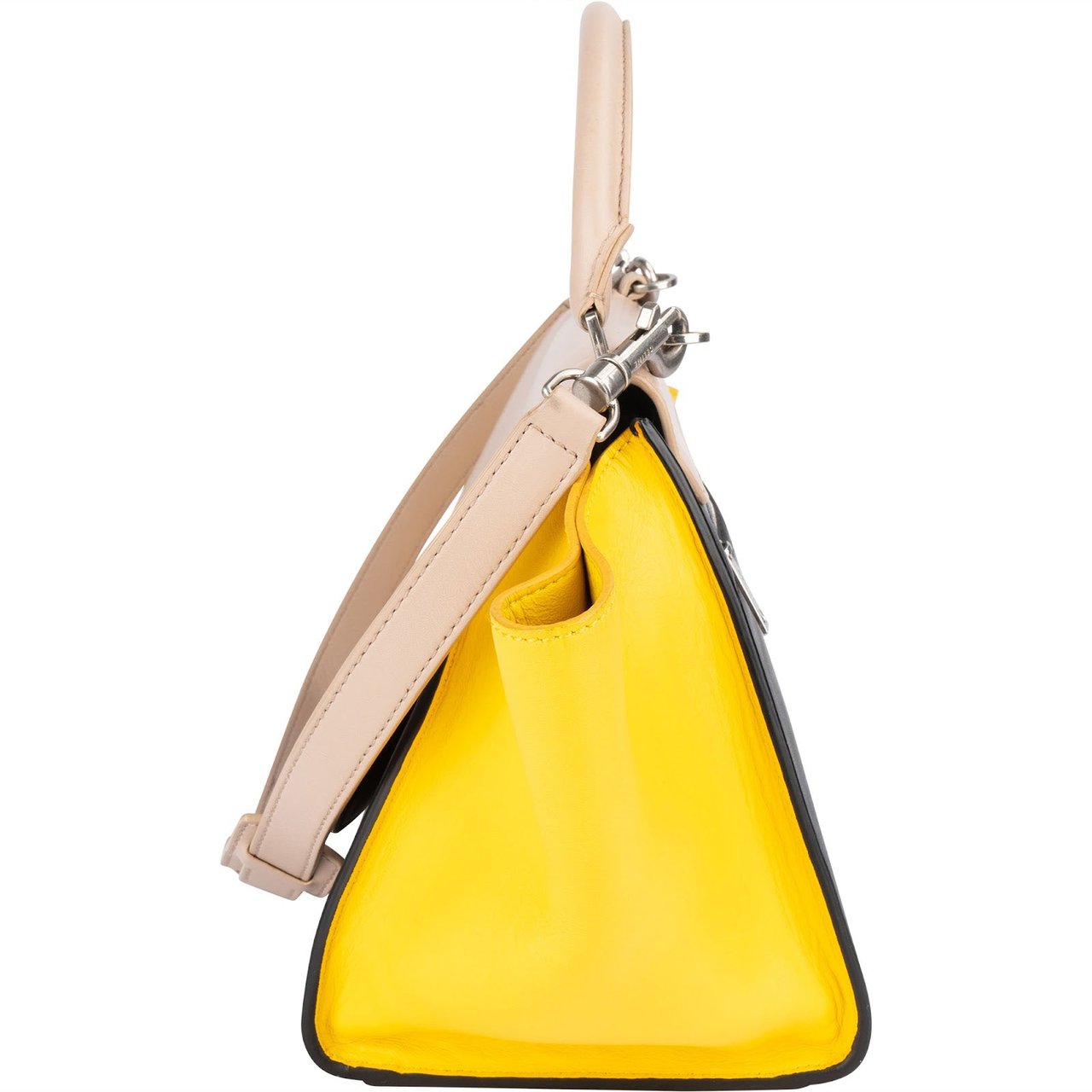 Celine Céline Tricolor Leather Trapeze Handbag Divers