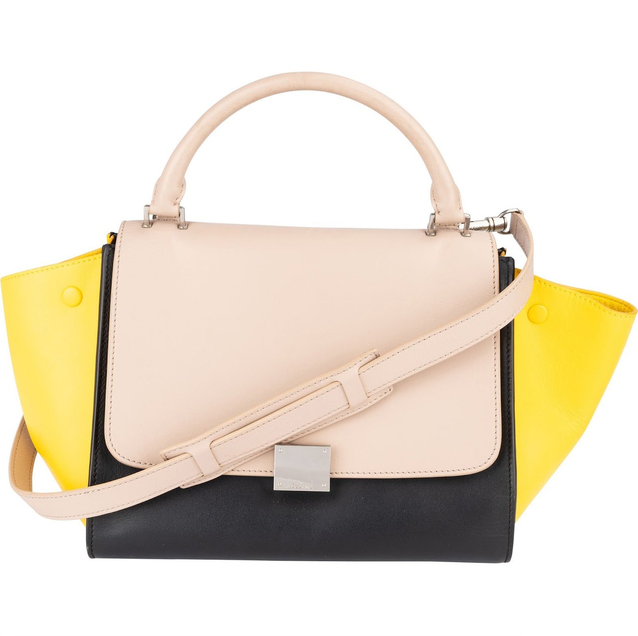 Celine Céline Tricolor Leather Trapeze Handbag Divers