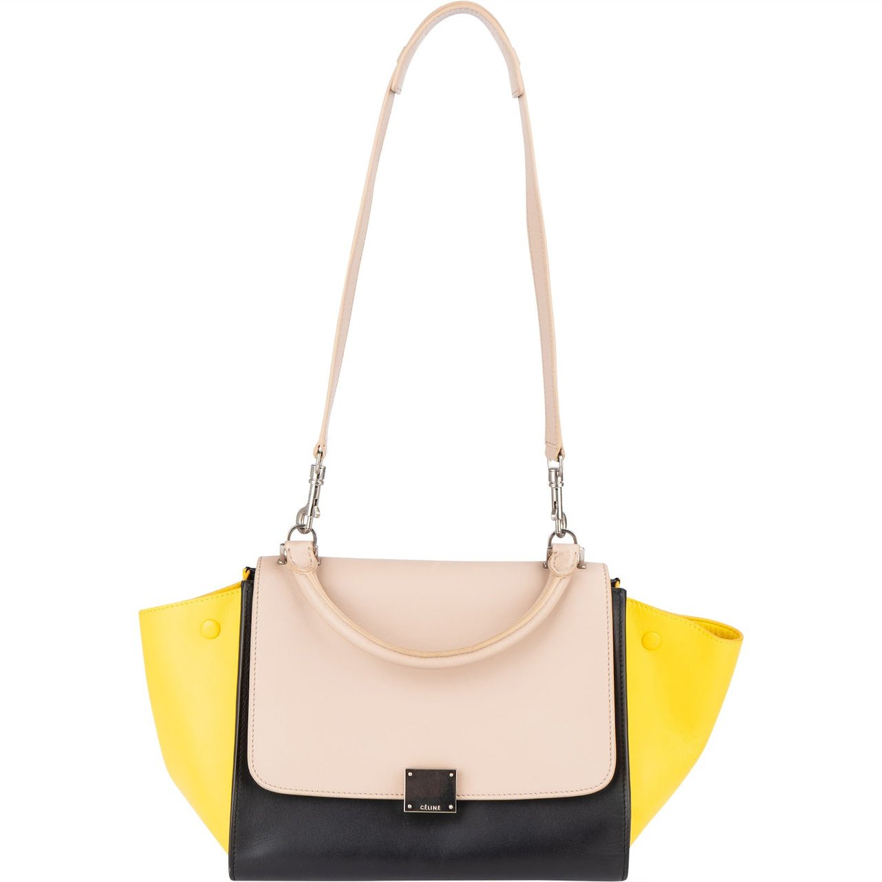 Celine Céline Tricolor Leather Trapeze Handbag Divers