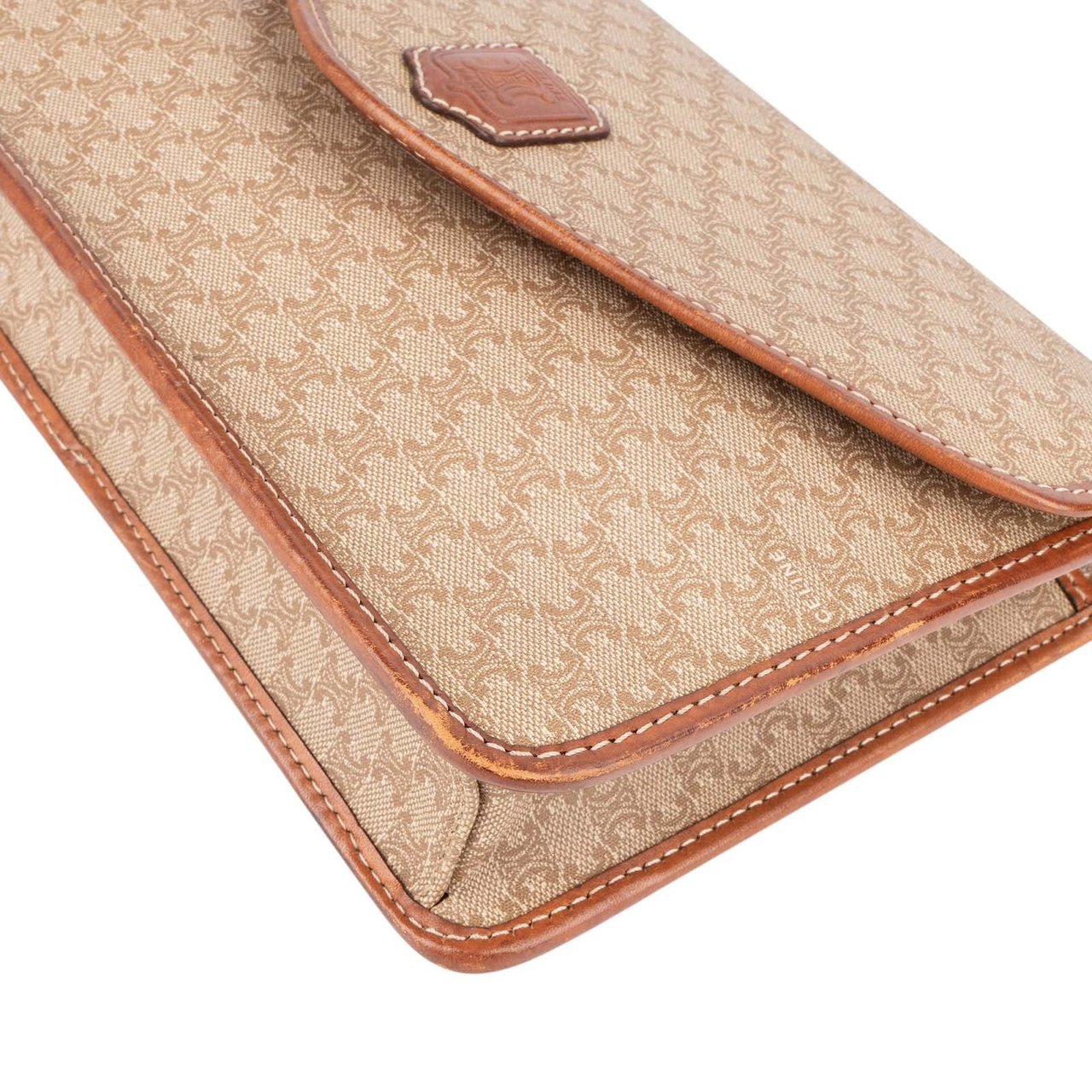 Celine Celine Macadam Monogram Canvas Flap Crossbody Bag Beige