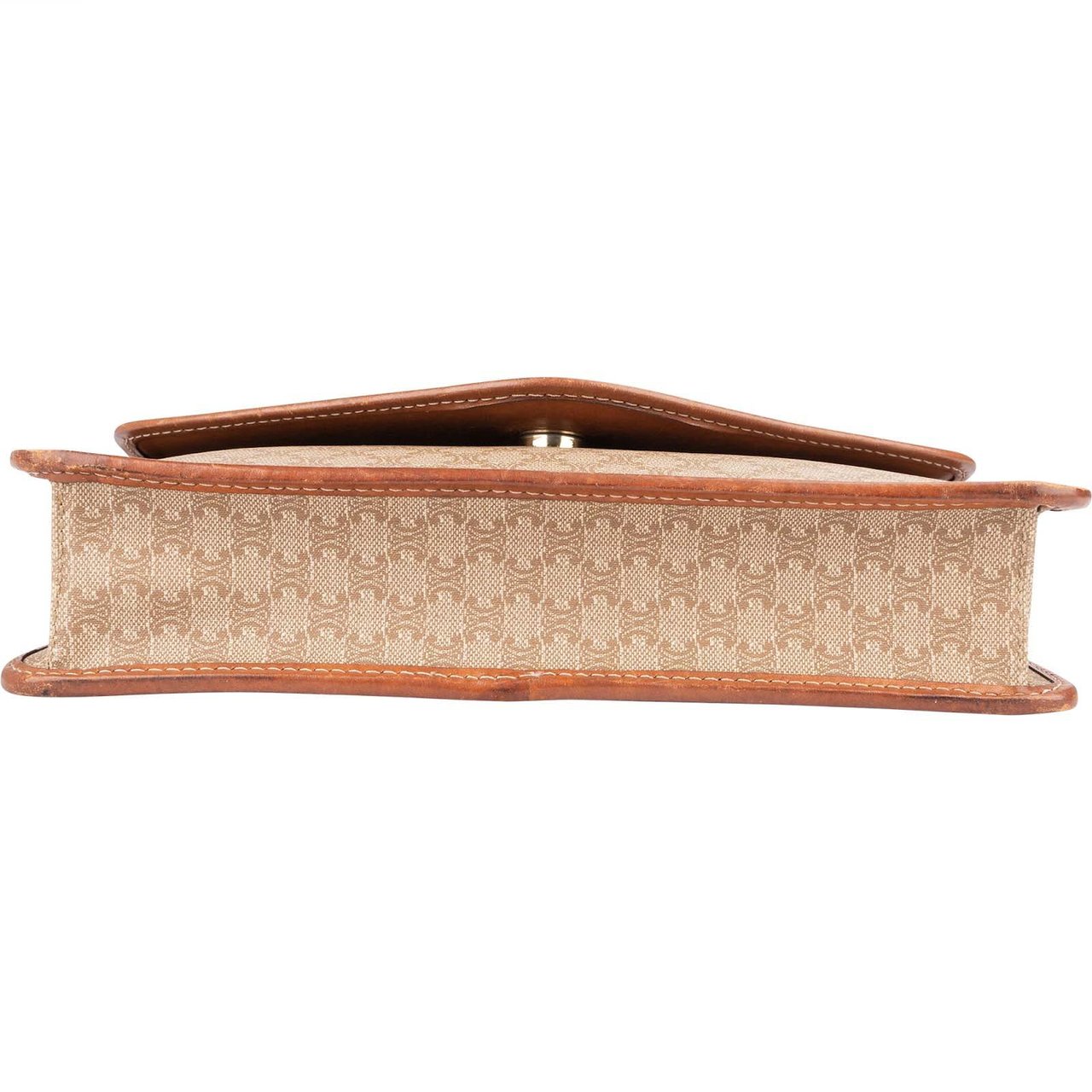 Celine Celine Macadam Monogram Canvas Flap Crossbody Bag Beige
