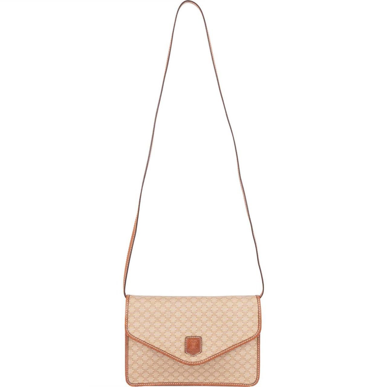 Celine Celine Macadam Monogram Canvas Flap Crossbody Bag Beige