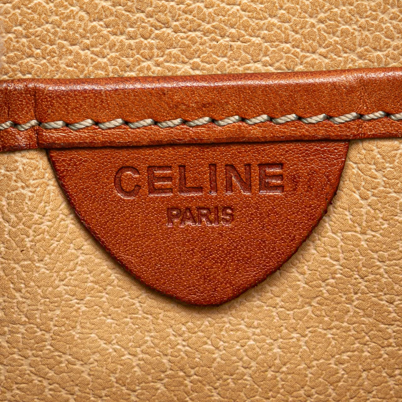Celine Macadam Coated Canvas Bucket Bag Bruin