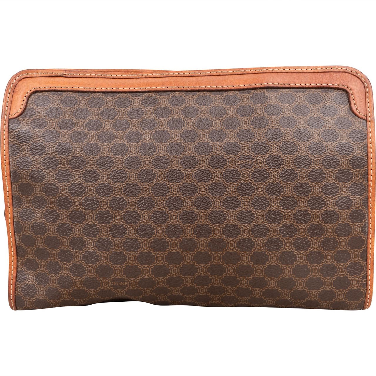 Celine Celine Macadam Monogram Canvas Clutch Bruin