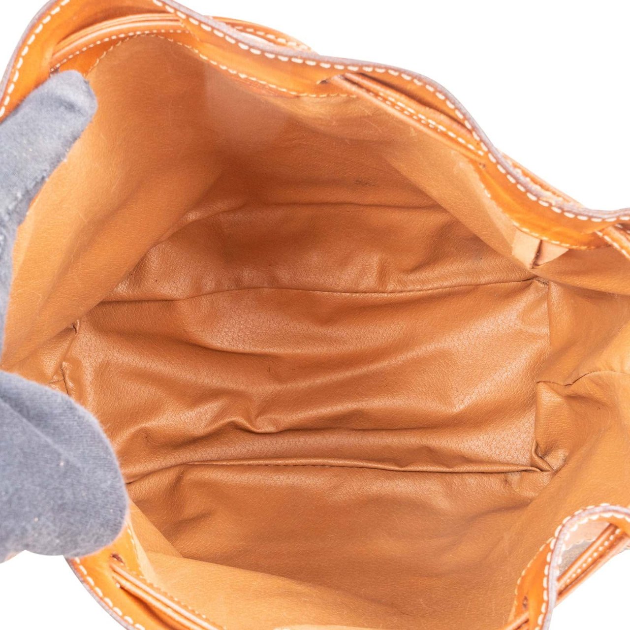 Celine Celine Macadam Canvas Drawstring Bucket Shoulder Bag Bruin