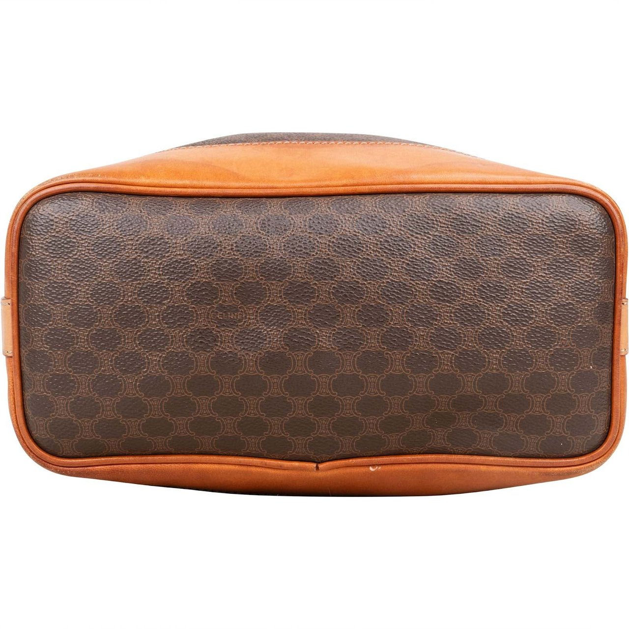 Celine Celine Macadam Canvas Drawstring Bucket Shoulder Bag Bruin