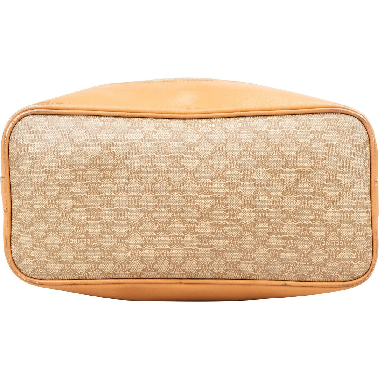 Celine Celine Macadam Monogram Bucket Shoulder Bag Beige