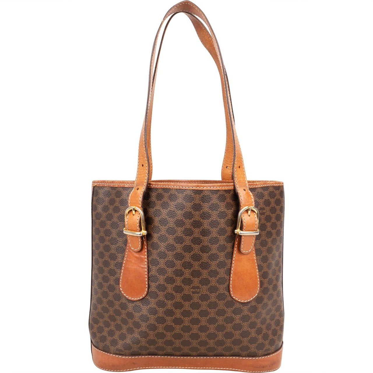 Celine Celine Macadam Monogram Shoulder Bag Bruin