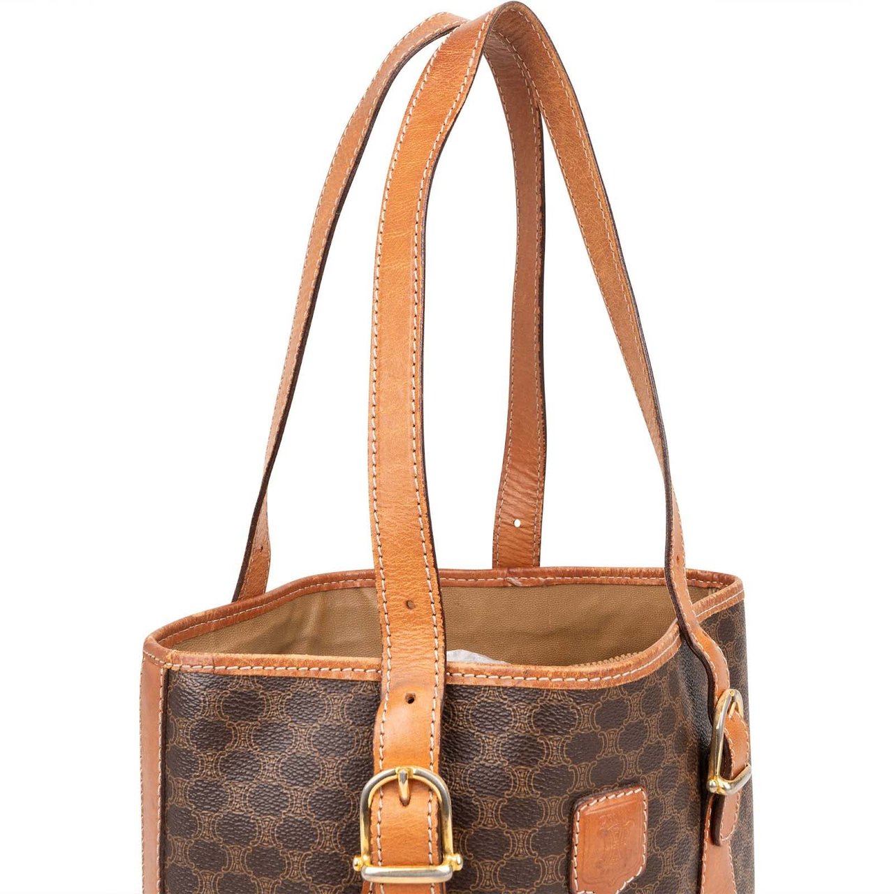 Celine Celine Macadam Monogram Shoulder Bag Bruin