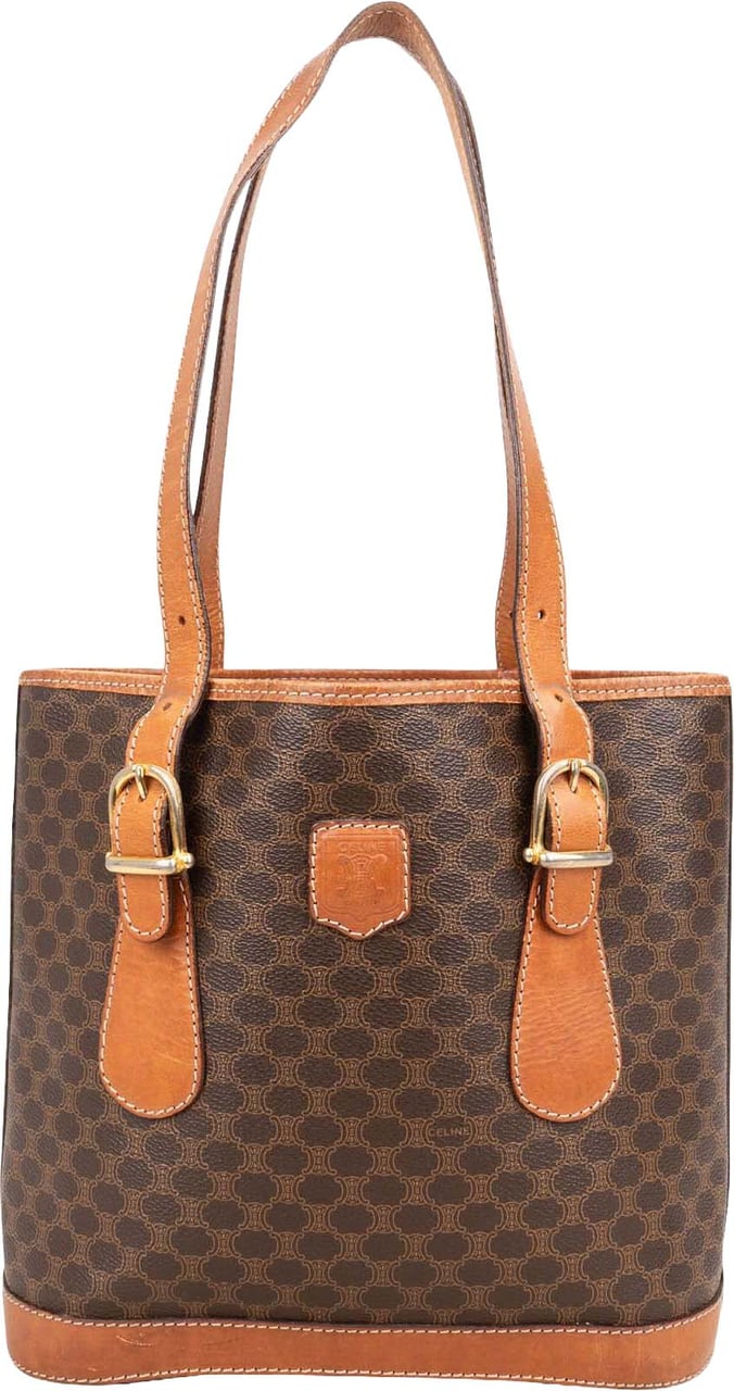 Celine Celine Macadam Monogram Shoulder Bag Bruin